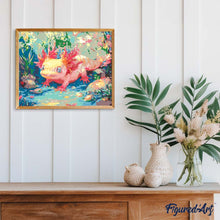 Afbeelding in Gallery-weergave laden, Schilderen op Nummer - Zonnebadende Axolotl