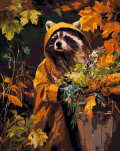 Afbeelding in Gallery-weergave laden, Schilderen op Nummer - Wasbeer in regenjas