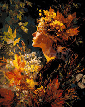 Afbeelding in Gallery-weergave laden, Schilderen op Nummer - Dame met gouden loof