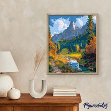 Afbeelding in Gallery-weergave laden, Schilderen op Nummer - Herfststroom in de Alpen