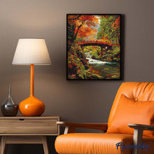 Afbeelding in Gallery-weergave laden, Schilderen op Nummer - Rode brug in Japan in de herfst