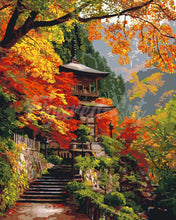 Afbeelding in Gallery-weergave laden, Schilderen op Nummer - Japanse pagode in de herfst