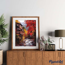 Afbeelding in Gallery-weergave laden, Schilderen op Nummer - Herfstdorp in Nikkō Japan