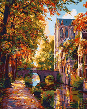 Afbeelding in Gallery-weergave laden, Schilderen op Nummer - Rivierdorp in de herfst