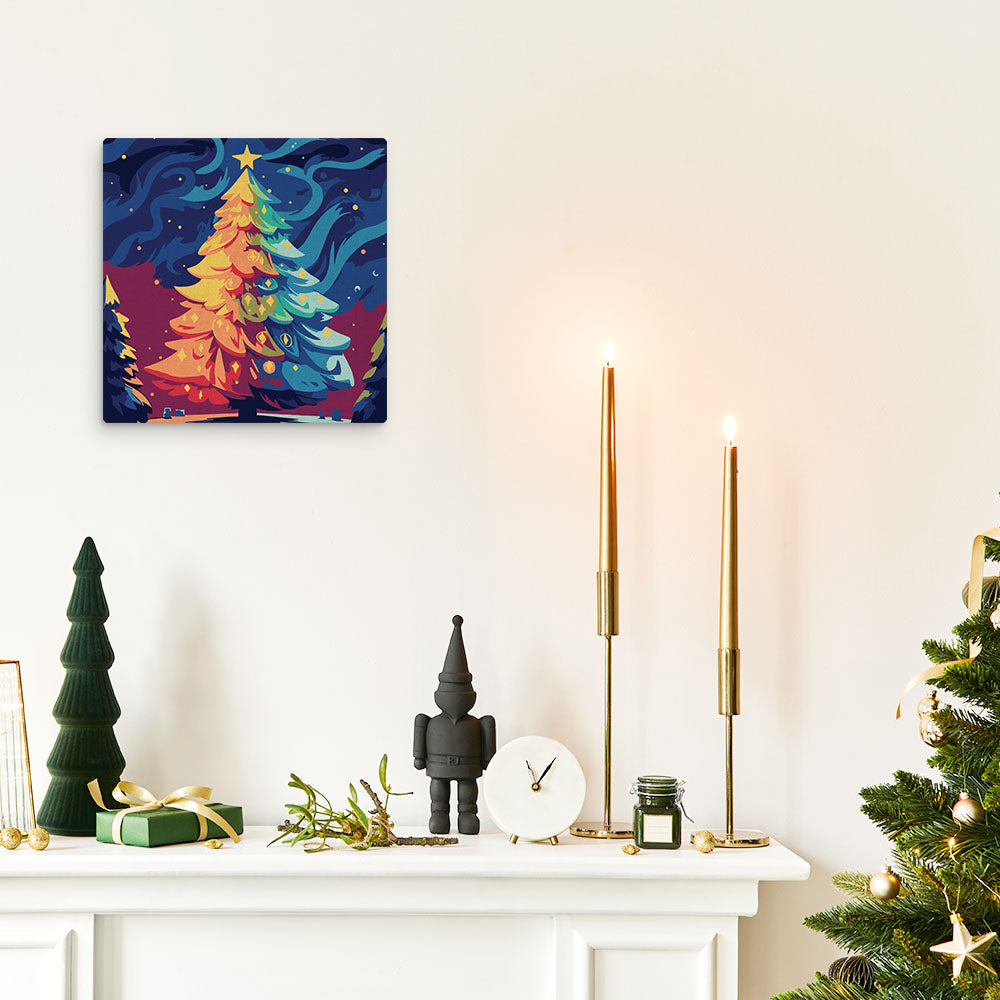 YAOYIN Schilderen op nummer voor volwassenen beginners, 4 stuks kerstdecoratie schilderen op nummer voor volwassenen, DIY schilderen op nummer met verf en penseel voor huisdecoratie kerstman (50 * 40