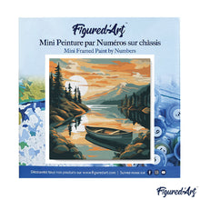 Afbeelding in Gallery-weergave laden, Mini Schilderen op Nummer met Frame - Bergmeer met kano