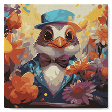 Afbeelding in Gallery-weergave laden, Mini Schilderen op Nummer met Frame - Fantasie staartvogel en bloemen