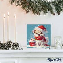 Afbeelding in Gallery-weergave laden, Mini Schilderen op Nummer met Frame - Kerstpuppy