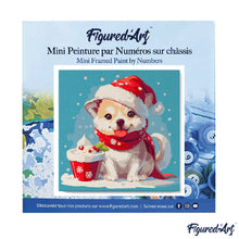 Afbeelding in Gallery-weergave laden, Mini Schilderen op Nummer met Frame - Kerstpuppy