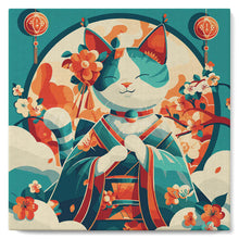 Afbeelding in Gallery-weergave laden, Mini Schilderen op Nummer met Frame - Japanse Kat Prinses