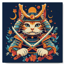 Afbeelding in Gallery-weergave laden, Mini Schilderen op Nummer met Frame - Samurai Kat