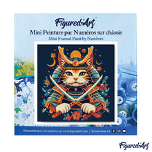 Afbeelding in Gallery-weergave laden, Mini Schilderen op Nummer met Frame - Samurai Kat