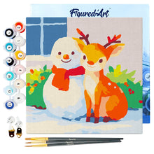 Afbeelding in Gallery-weergave laden, Mini Schilderen op Nummer met Frame - Kerstvrienden