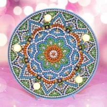 Afbeelding in Gallery-weergave laden, LED-licht Diamond Painting Mandala Blauw