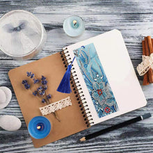 Afbeelding in Gallery-weergave laden, Diamond Painting Boekenleggers Blauwe Bloemen
