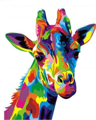 Kruissteek borduren - Giraffe Pop Art