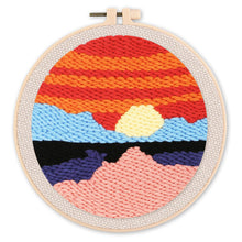 Afbeelding in Gallery-weergave laden, Punch Needle pakket Oceaan bij Zonsondergang