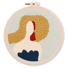 Afbeelding in Gallery-weergave laden, Punch Needle pakket Vrouw met zonnehoed