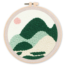 Afbeelding in Gallery-weergave laden, Punch Needle pakket Groene bergen