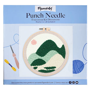 Punch Needle pakket Groene bergen
