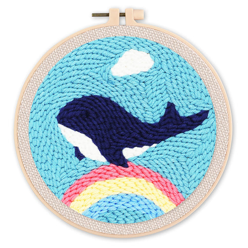 Punch Needle pakket De blauwe walvis