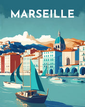 Afbeelding in Gallery-weergave laden, Diamond Painting - Reisposter Marseille