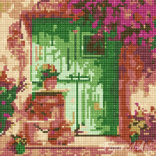 Afbeelding in Gallery-weergave laden, Mini Diamond Painting 25x25 cm - Bloemrijke ingang