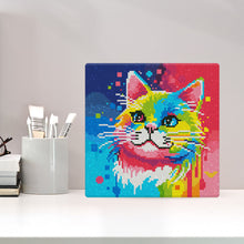 Afbeelding in Gallery-weergave laden, Mini Diamond Painting 25x25 cm - Katten Abstracte Pop-Art