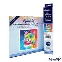 Afbeelding in Gallery-weergave laden, Mini Diamond Painting 25x25 cm - Katten Abstracte Pop-Art