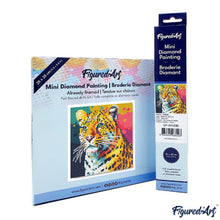 Afbeelding in Gallery-weergave laden, Mini Diamond Painting 25x25 cm - Luipaard Abstracte Pop-Art