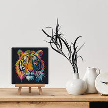 Afbeelding in Gallery-weergave laden, Mini Diamond Painting 25x25 cm - Tijger Abstracte Pop-Art