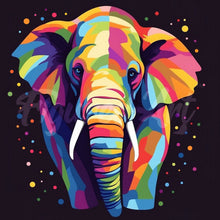 Afbeelding in Gallery-weergave laden, Mini Diamond Painting 25x25 cm - Olifant Abstracte Pop-Art