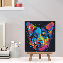 Afbeelding in Gallery-weergave laden, Mini Diamond Painting 25x25 cm - Neon Hond Abstracte Pop-Art