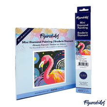 Afbeelding in Gallery-weergave laden, Mini Diamond Painting 25x25 cm - Flamingo Abstracte Pop-Art