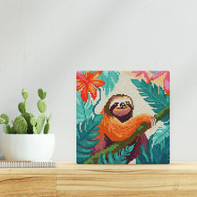 Afbeelding in Gallery-weergave laden, Mini Diamond Painting 25x25 cm - Tropische Luiaard