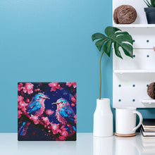 Afbeelding in Gallery-weergave laden, Mini Diamond Painting 25x25 cm - Glinsterende Blauwe Vogels