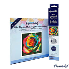 Afbeelding in Gallery-weergave laden, Mini Diamond Painting 25x25 cm - Veelkleurige Roos
