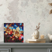 Afbeelding in Gallery-weergave laden, Mini Diamond Painting 25x25 cm - Glinsterende Gouden Bloemen