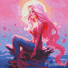 Afbeelding in Gallery-weergave laden, Mini Diamond Painting 25x25 cm - Roze Zeemeermin