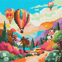 Afbeelding in Gallery-weergave laden, Mini Diamond Painting 25x25 cm - Ballonnen boven de Vallei