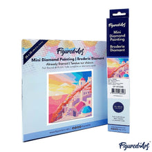 Afbeelding in Gallery-weergave laden, Mini Diamond Painting 25x25 cm - Zonsondergang in Santorini