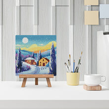 Afbeelding in Gallery-weergave laden, Mini Diamond Painting 25x25 cm - Toscaanse Winternacht