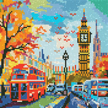 Afbeelding in Gallery-weergave laden, Mini Diamond Painting 25x25 cm - Herfst in Londen Stad