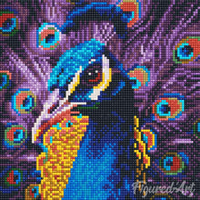 Afbeelding in Gallery-weergave laden, Mini Diamond Painting 25x25 cm - Gracieuze Pauw