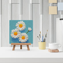 Afbeelding in Gallery-weergave laden, Mini Diamond Painting 25x25 cm - Lieve Witte Madeliefjes