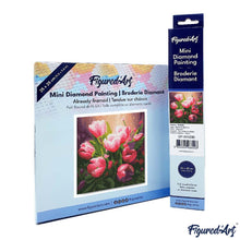 Afbeelding in Gallery-weergave laden, Mini Diamond Painting 25x25 cm - Mooie Roze Tulpen
