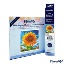 Afbeelding in Gallery-weergave laden, Mini Diamond Painting 25x25 cm - Zongekuste Zonnebloem