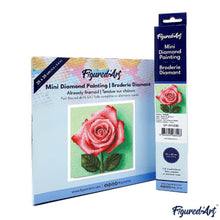 Afbeelding in Gallery-weergave laden, Mini Diamond Painting 25x25 cm - Oogverblindende Roze Roos