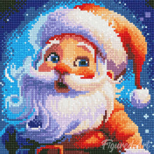 Afbeelding in Gallery-weergave laden, Mini Diamond Painting 25x25 cm - Lachende Kerstman