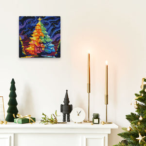 Mini Diamond Painting 25x25 cm - Kleurrijke Kerstboom